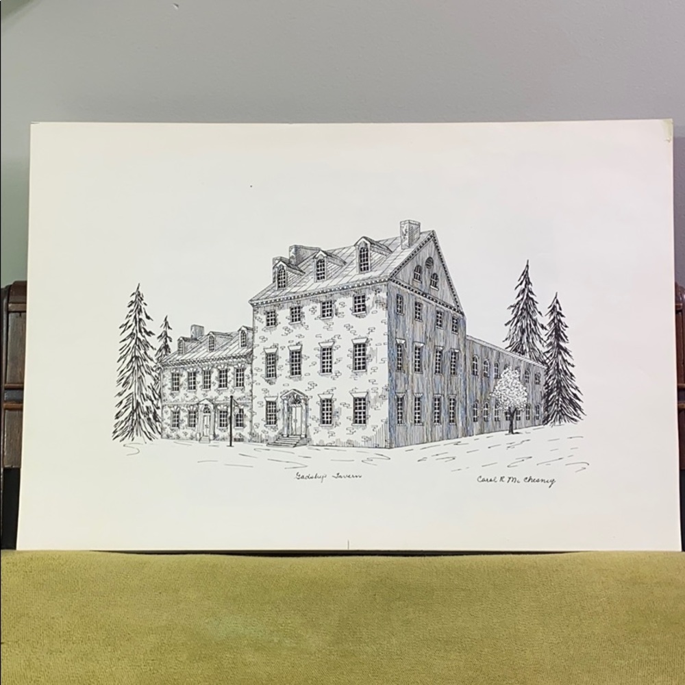 Vintage Gadsby’s Tavern by Carol R McChesney print